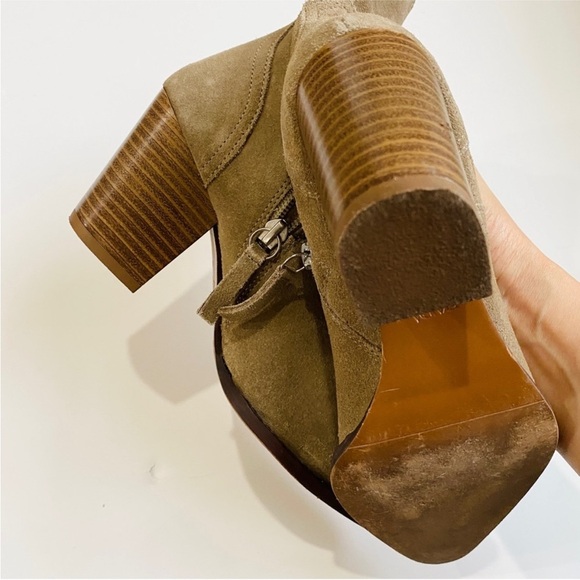 Zara suede ankle booties in taupe EUC - Picture 5 of 7